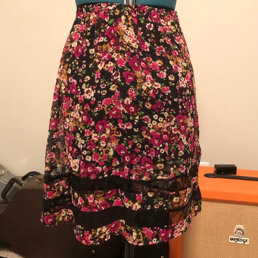 Floral and Lace Skirt